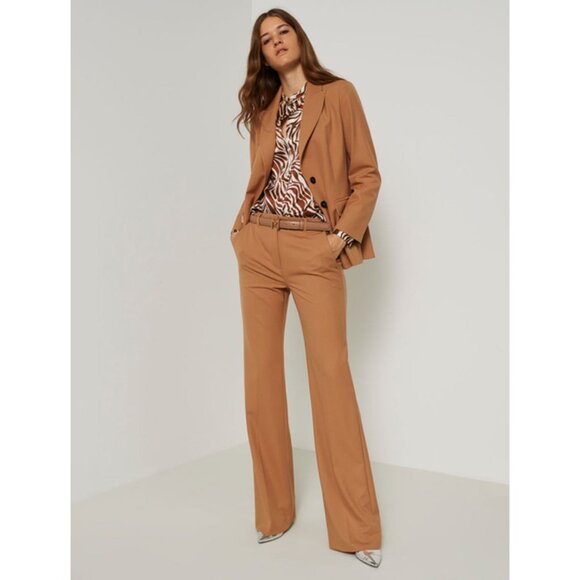 $395 NWT MARELLA Two Button Decimo Jacket 4 Single Breasted Camel Tan Blazer - Picture 4 of 5